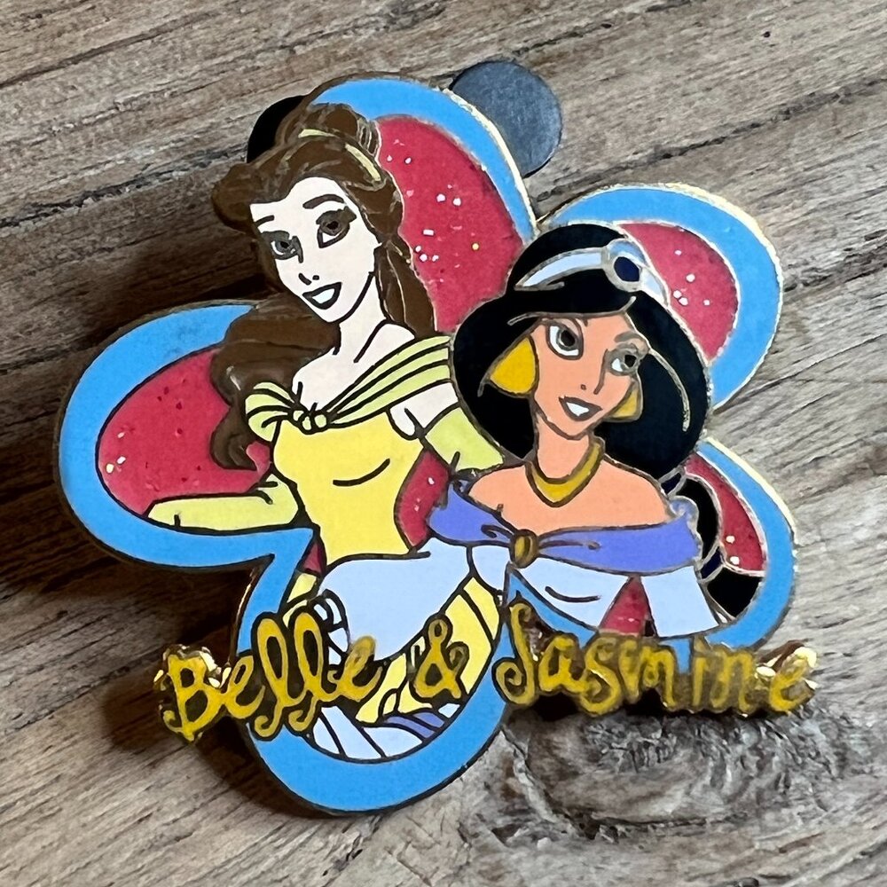 Disney Princess Pin Belle & Jasmine, 2003 Disney Trading, Glitter Series